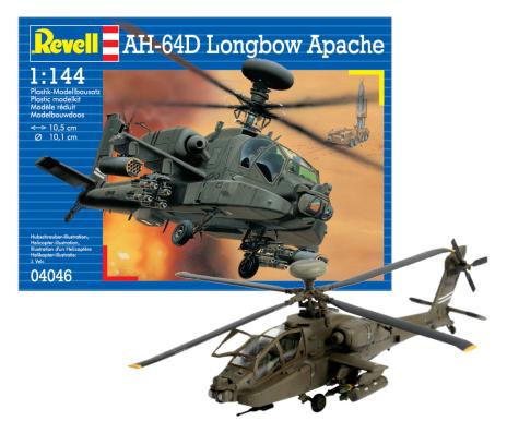 1:144 AH-64D Longbow Apache Revell Model Kit: 04046 - Image 1