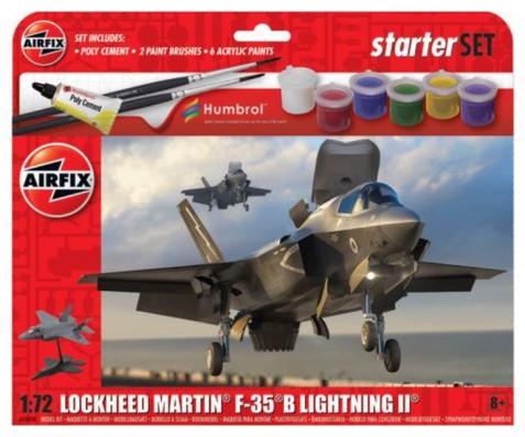 1:72 Lockheed Martin F-35B Lightning II Starter Gift Set Airfix Model Kit A55010 - Image 1