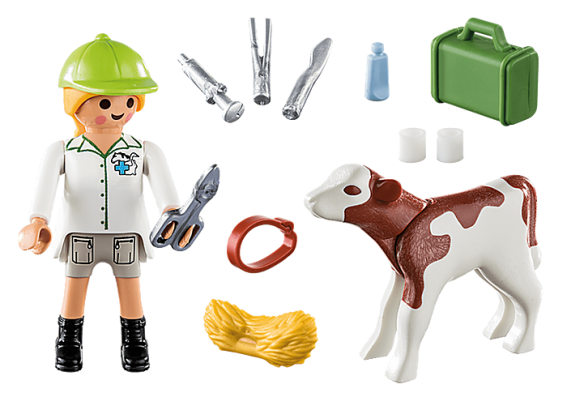 Playmobil Special Plus 70252 - Vet With Calf - Image 2