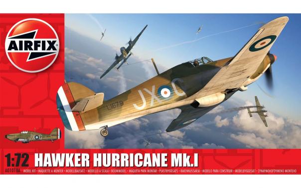 1:72 Hawker Hurricane MkI Airfix Model Kit: A01010A - Image 1