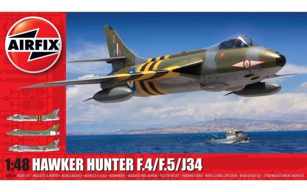 1:48 Hawker Hunter F.4/F.5/J34 Airfix Model Kit: A09189 - Image 1