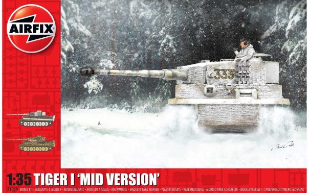 1:35 Tiger I 'Mid Version' Airfix Model Set: A1359 - Image 1