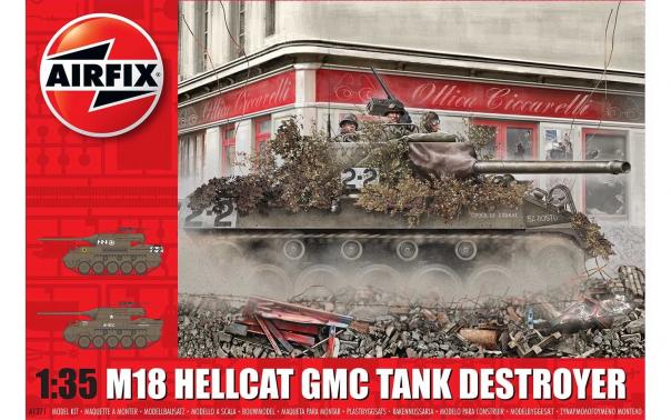 1:35 M18 Hellcat GMC Tank Destroyer Airfix Model Kit: A1371 - Image 1