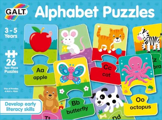 GALT 2 Piece Alphabet Puzzles Nursery Toy - Image 1