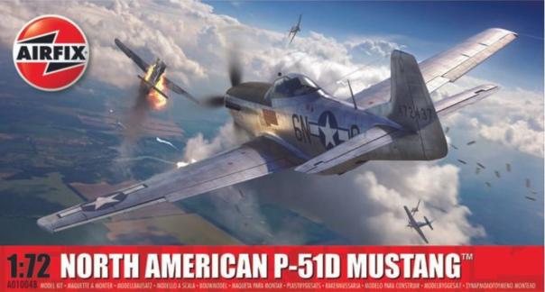 1:72 North American P-51D Mustang Airfix Model Kit: A01004B - Image 1