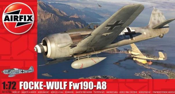 1:72 Focke-Wulf Fw190-A8 Airfix Model Kit: A01020A - Image 1