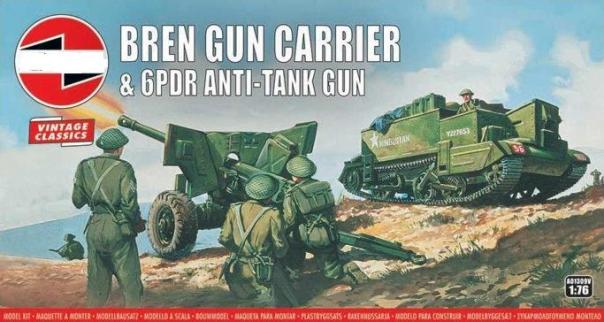 1:76 Bren Gun Carrier & 6Pdr Anti-Tank Gun Airfix Vintage Classics Model Kit: A01309V - Image 1