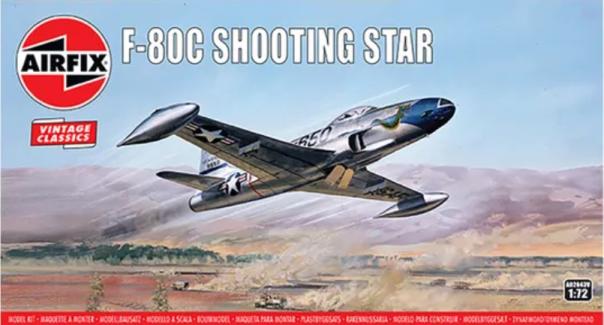 1:72 F-80C Shooting Star Vintage Classics Airfix Model Kit: A02043V - Image 1