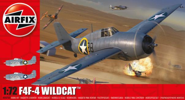 1:72 Grumman F4F-4 Wildcat Airfix Model Kit: A02070A - Image 1