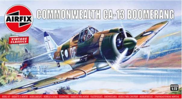 1:72 Commonwealth CA-13 Boomerang Vintage Classics Airfix Model Kit: A02099V - Image 1