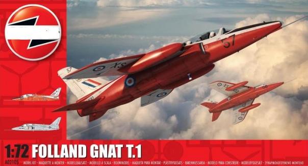 1:72 Folland Gnat T.1 AIrfix Moel Kit: A02105 - Image 1