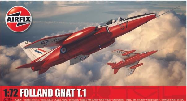 1:72 Folland Gnat T.1 Airfix Model Kit: A02105 - Image 1