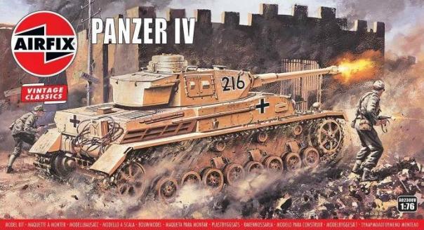 1:76 Panzer IV Airfix Vintage Classics Model Kit: A02308V - Image 1