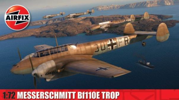 1:72 Messerschmitt Bf110E Trop Airfix Model Kit: A03081A - Image 1