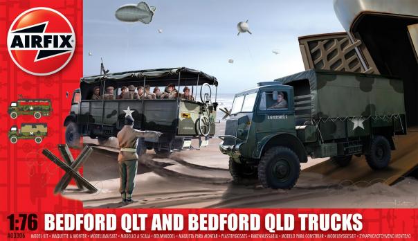 1:76 Bedford QLT And Bedford QLD Trucks Airfix Model Kit: A03306A - Image 1