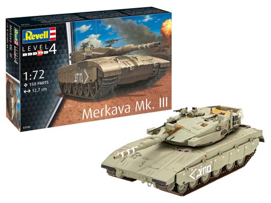 1:72 Merkava Mk.III Revel Model Kit: 03340 - Image 1