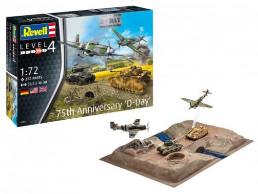 1:72 75th Anniversary D-Day Revell Model Kit: 03352 - Image 1