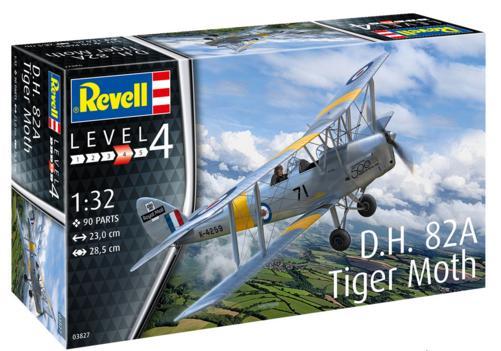 1:32 D.H. 82A Tiger Moth Revell Model Kit: 03827 - Image 1