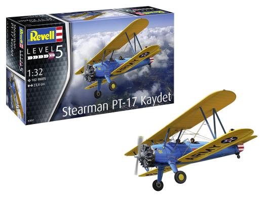 1:32 Stearman PT-17 Kaydet Revell Model Kit: 03837 - Image 1