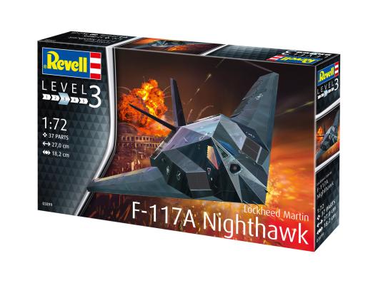 1:72 Lockheed Martin F-117A NIghthawk Revell Model Kit: 03899 - Image 1