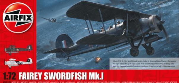 1:72 Fairey Swordfish Mk.1 Airfix Model Kit : 04053B - Image 1