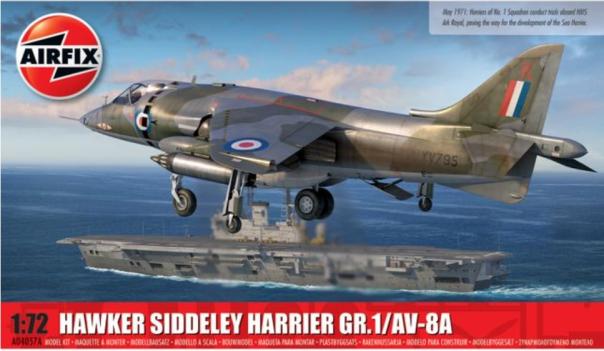 1:72 Hawker Siddeley Harrier GR.1/AV-8A Airfix Model Kit: A04057A - Image 1