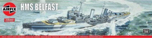 1:600 HMS Belfast Airfix Vintage Classics Model Kit: A04212V - Image 1