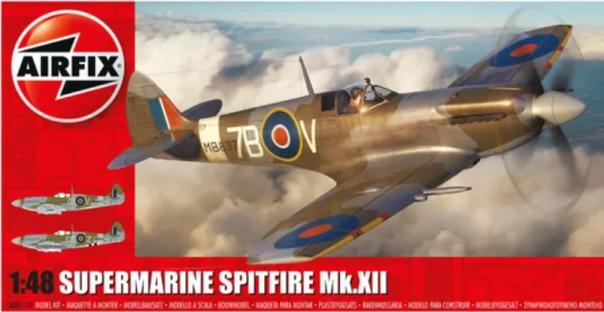 1:48 Supermarine Spitfire Mk.XII Airfix Model Kit: A05117A - Image 1