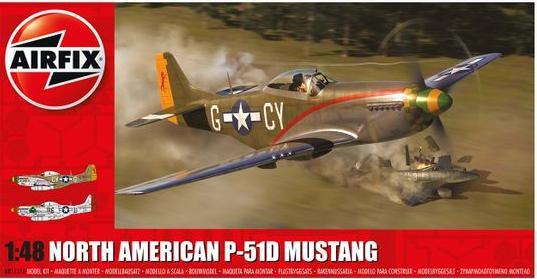 1:48 North American P-51D Mustang Airfix Model Kit: A05131A - Image 1