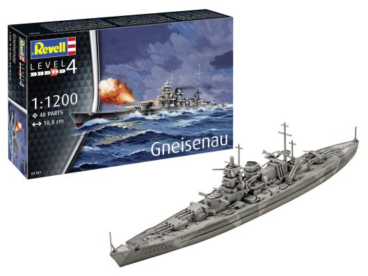 1:1200 Gneisenau Revell Model Kit: 05181 - Image 1