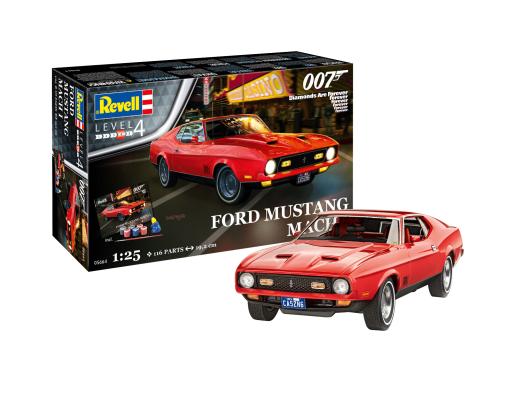 1:25 James Bond Diamonds Are Forever Ford Mustang Mach 1 Gift Set Revell Model Kit: 05664 - Image 1