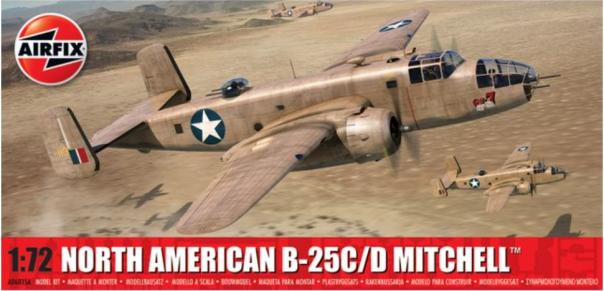 1:72 North American B-25C/D Mitchell Airfix Model Kit: A06015A - Image 1
