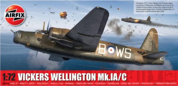 1:72 Vickers Wellington Mk.IA/C Airfix Model Kit: A08019A - Image 1