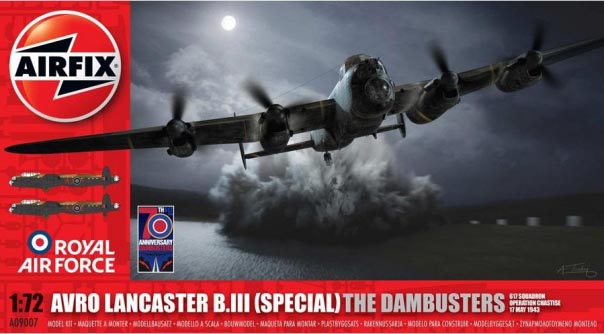 1:72 Avro Lancaster B.III (Special) The Dambusters (617 Squadron Operation Chastise 17 May 1943) Airfix Model Kit: A09007 - Image 1