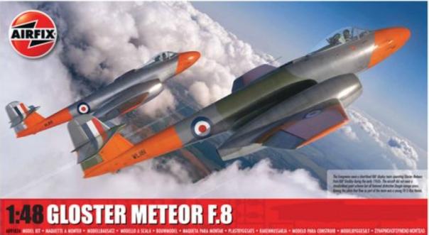 1:48 Gloster Meteor F.8 Airfix Model Kit: A09182A - Image 1