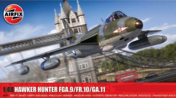 1:48 Hawker Hunter FGA.9/FR.10/GA.11  Airfix Model Kit: A09192 - Image 1