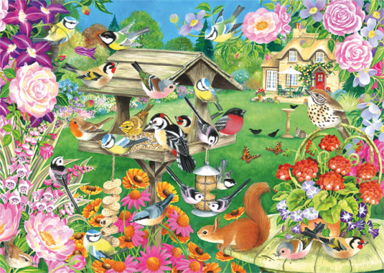 500 Piece - Summer Garden Birds Falcon Jigsaw Puzzle 11253 - Image 2