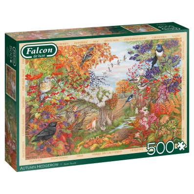 500 Piece - Autumn Hedgerow Falcon Jigsaw Puzzle 11270 - Image 1