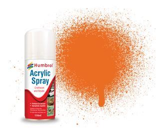 18 Orange Gloss - 150ml Humbrol Acrylic Spray Paint - Image 1
