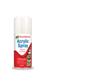 135 Acrylic Varnish Satin - 150ml Humbrol Acrylic Spray Paint - Image 1