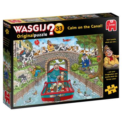 1000 Piece Wasgij Original 33 - Calm On The Canal! Jumbo Jigsaw Puzzle - 19173 - Image 1