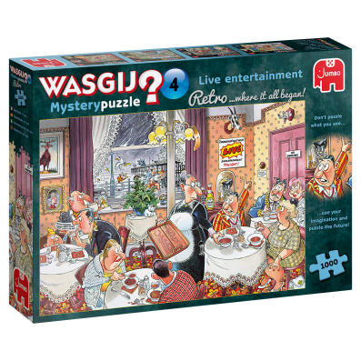 1000 Piece Wasgij Retro mystery 4 - Live Entertainment Jumbo Jigsaw Puzzle 19177 - Image 1