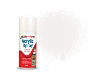 22 White Gloss - 150ml Humbrol Acrylic Spray Paint - Image 1