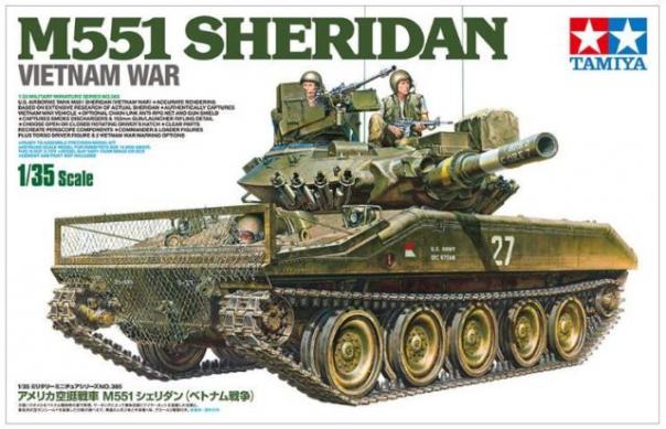 1:35 Sheridan U.S. Airborne Tank M551 (Vietnam War) Tamiya Model Kit: 35365 - Image 1
