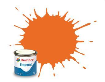 46 Orange Matt - 14ml Enamel Paint - Image 1