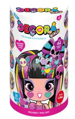 Decora Girlz Sticker ‘n’ Style 5″ Fashion Dolls – Luna - Image 1