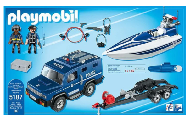 Playmobil 5187 - Police Truck With Speedboat - Image 2