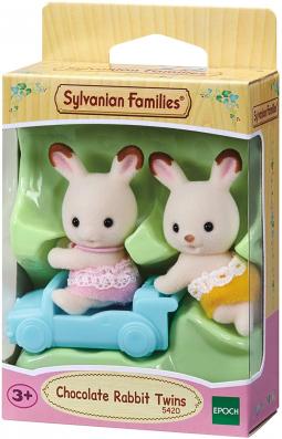 Sylvanian Families Chocolate Rabbit Twins - 5420 - Image 1