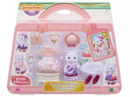 Sylvanian Families Fashion Play Set Town Girl Persian Cat - 5461 - Image 1