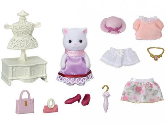 Sylvanian Families Fashion Play Set Town Girl Persian Cat - 5461 - Image 2